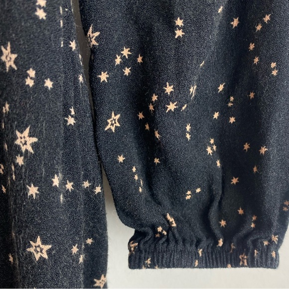 Reformation Dress Valentine Black Star PrintSweetheart Neck Mini Dress Size 2P - Picture 5 of 14